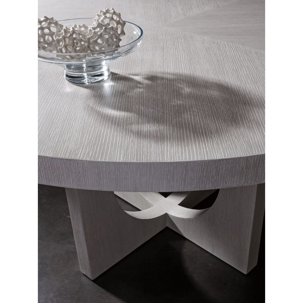 Misty Gray Apostrophe Round Dining Table - Misty Gray