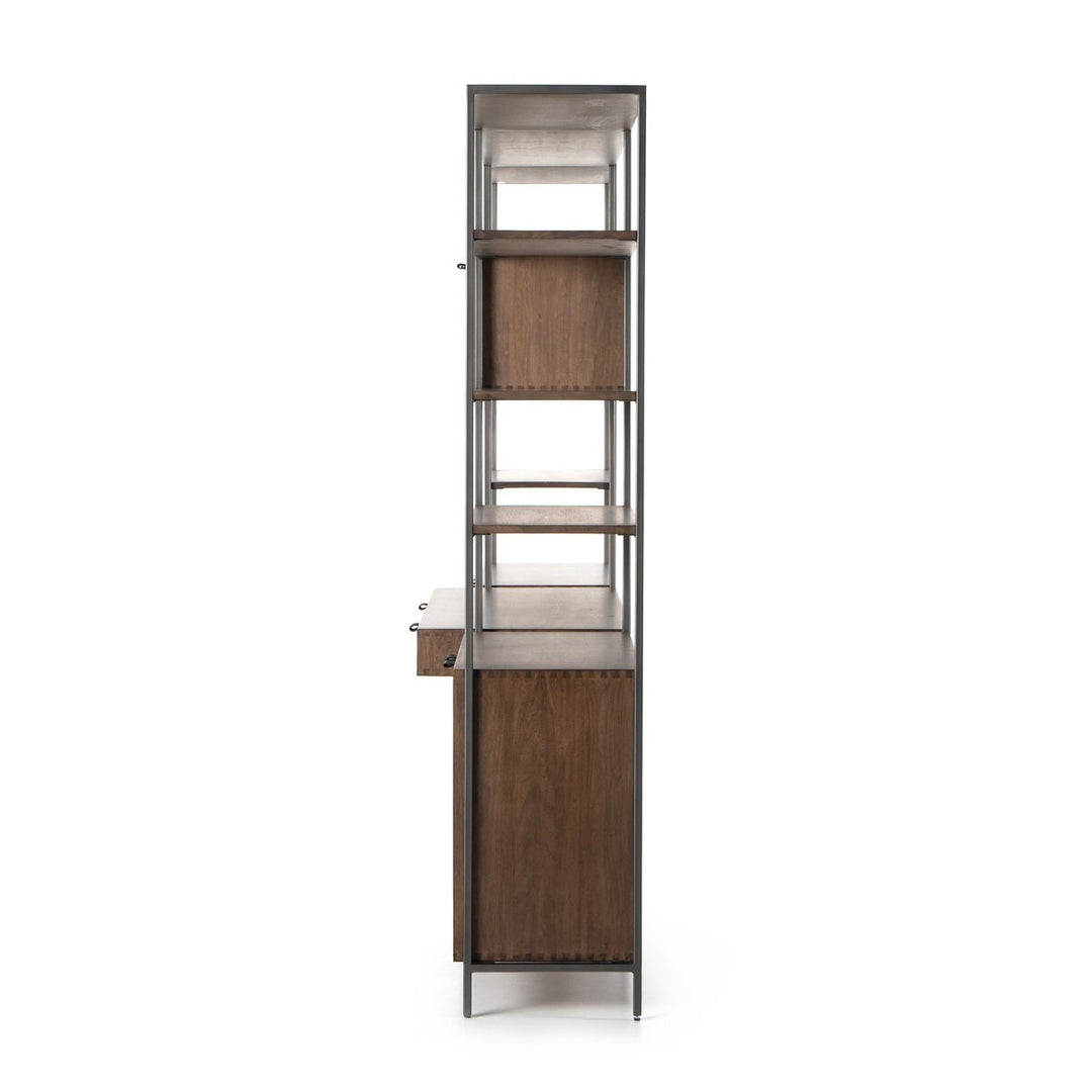 Troy Modular Wall Desk With 2 Bookcases - Auburn