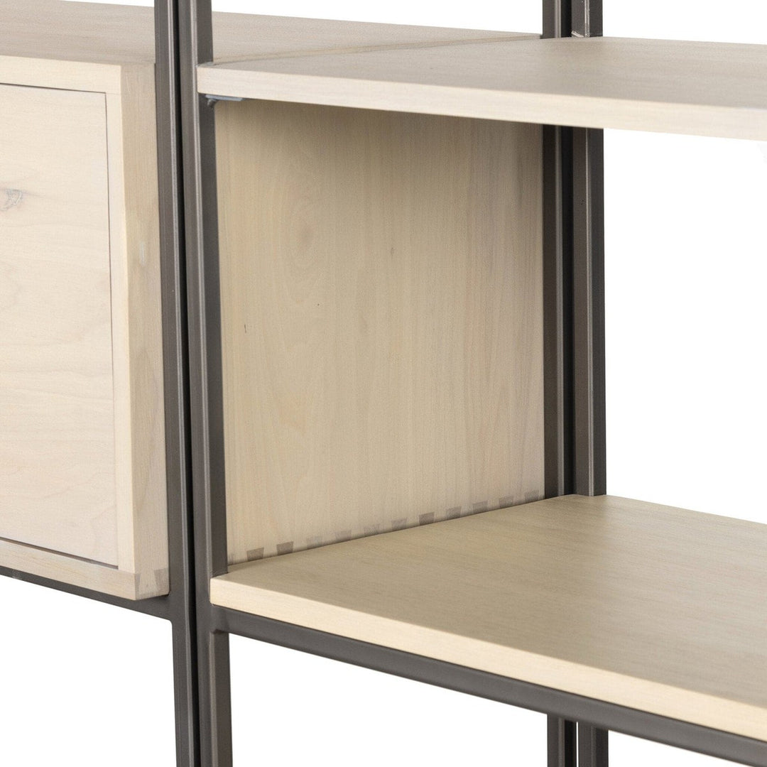 Troy Modular Wall Desk With 2 Bookcases - Dove Poplar