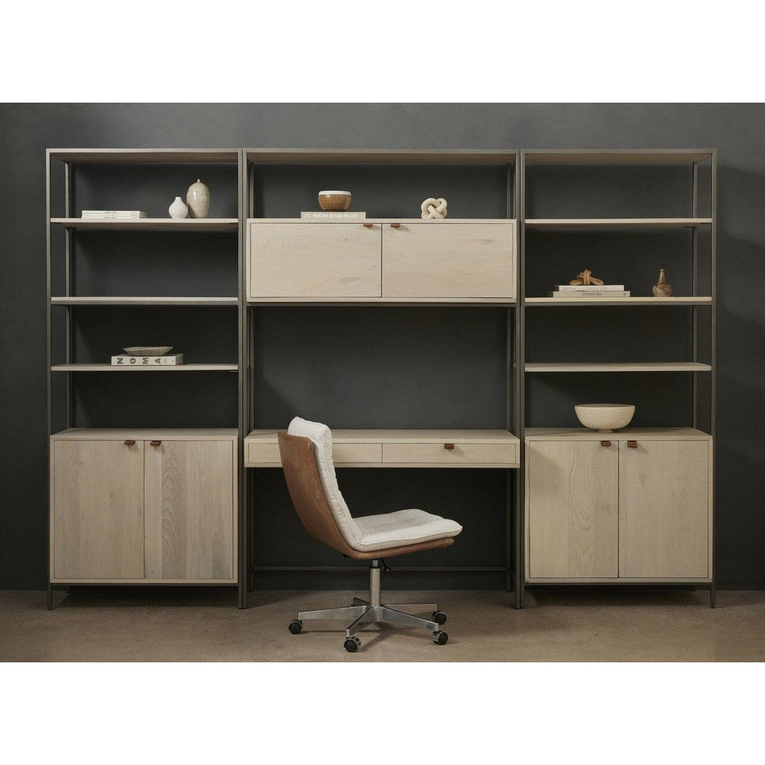 Troy Modular Wall Desk With 2 Bookcases - Dove Poplar