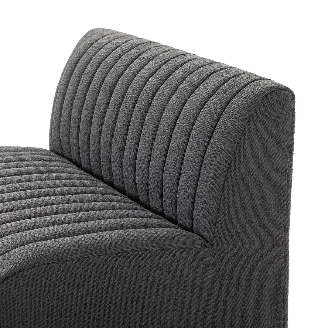 Build Your Own: Donovan Dining Banquette - Chair + A Half - Fiqa Boucle Charcoal