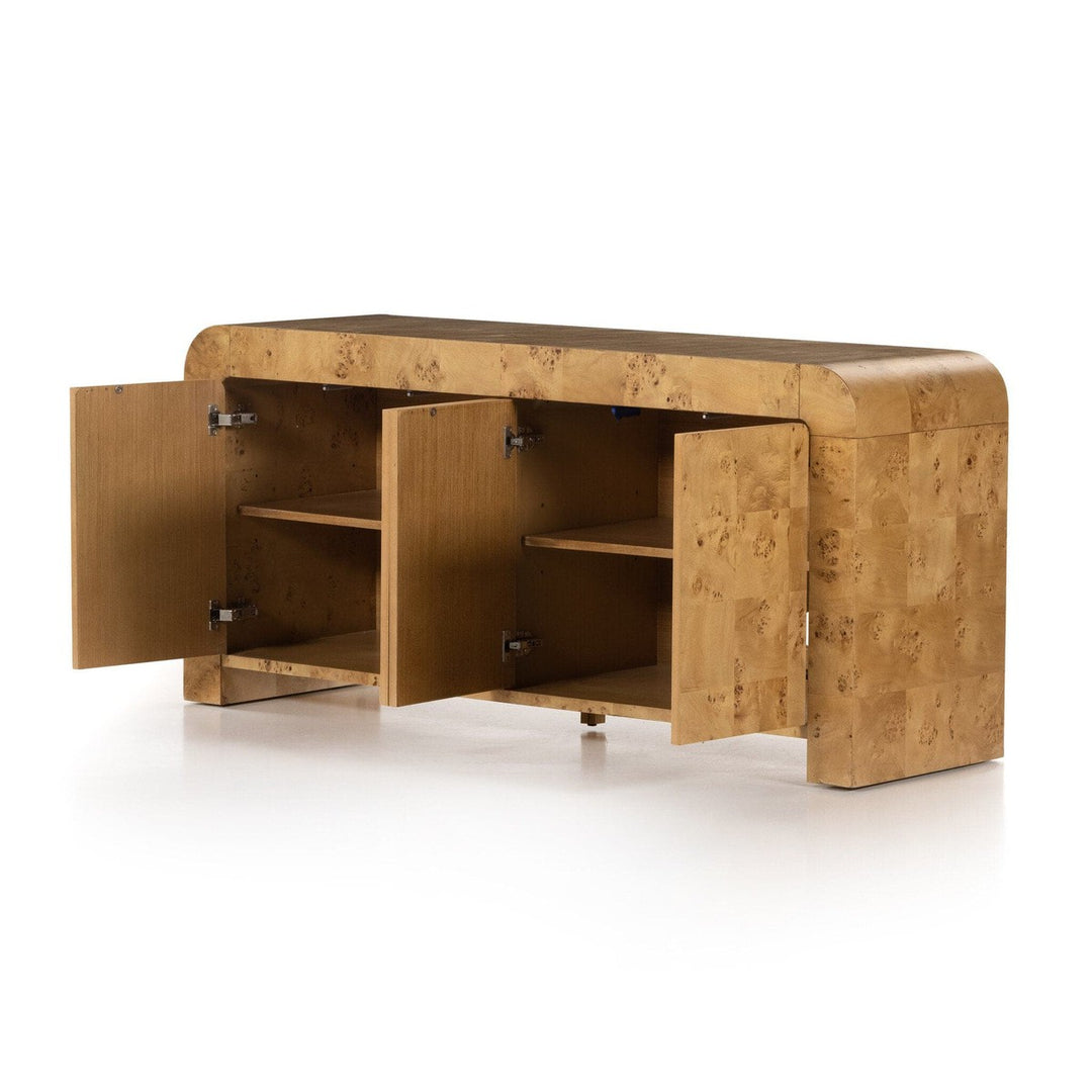 Jared Media Console - Natural Poplar Burl