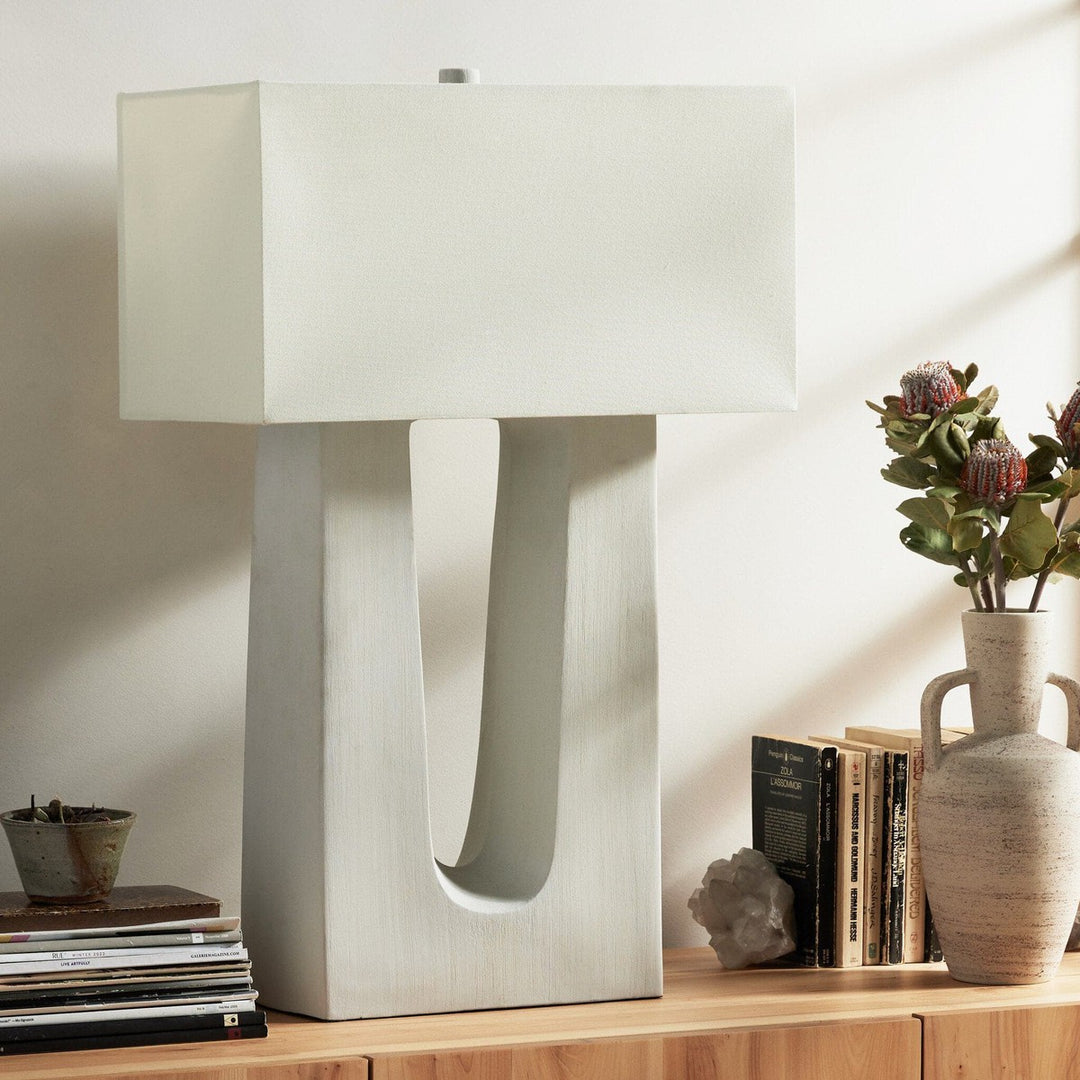 Curtis Table Lamp - Matte White Porcelain Ceramic