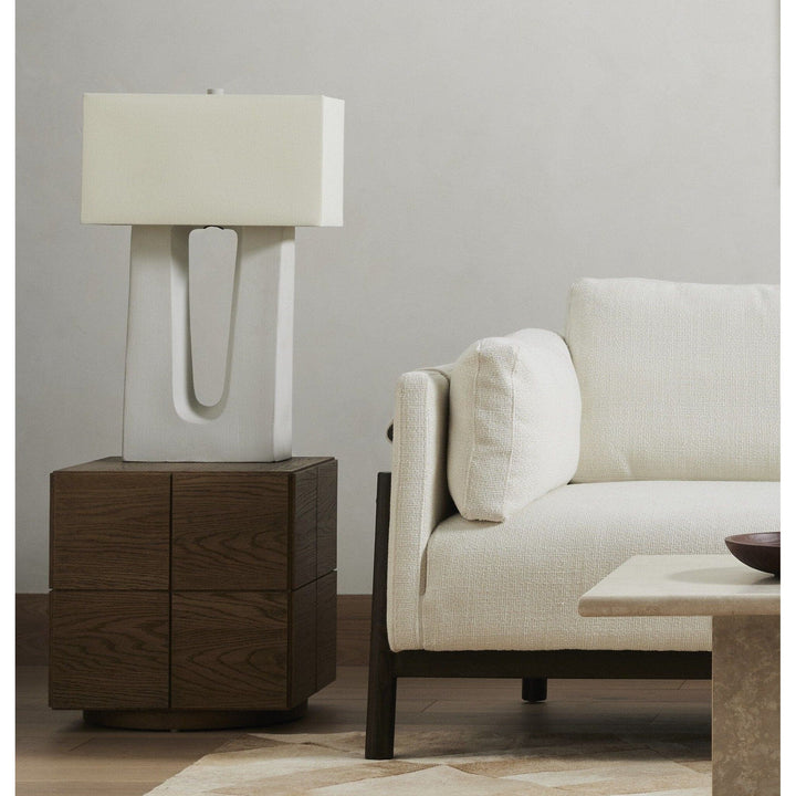 Curtis Table Lamp - Matte White Porcelain Ceramic