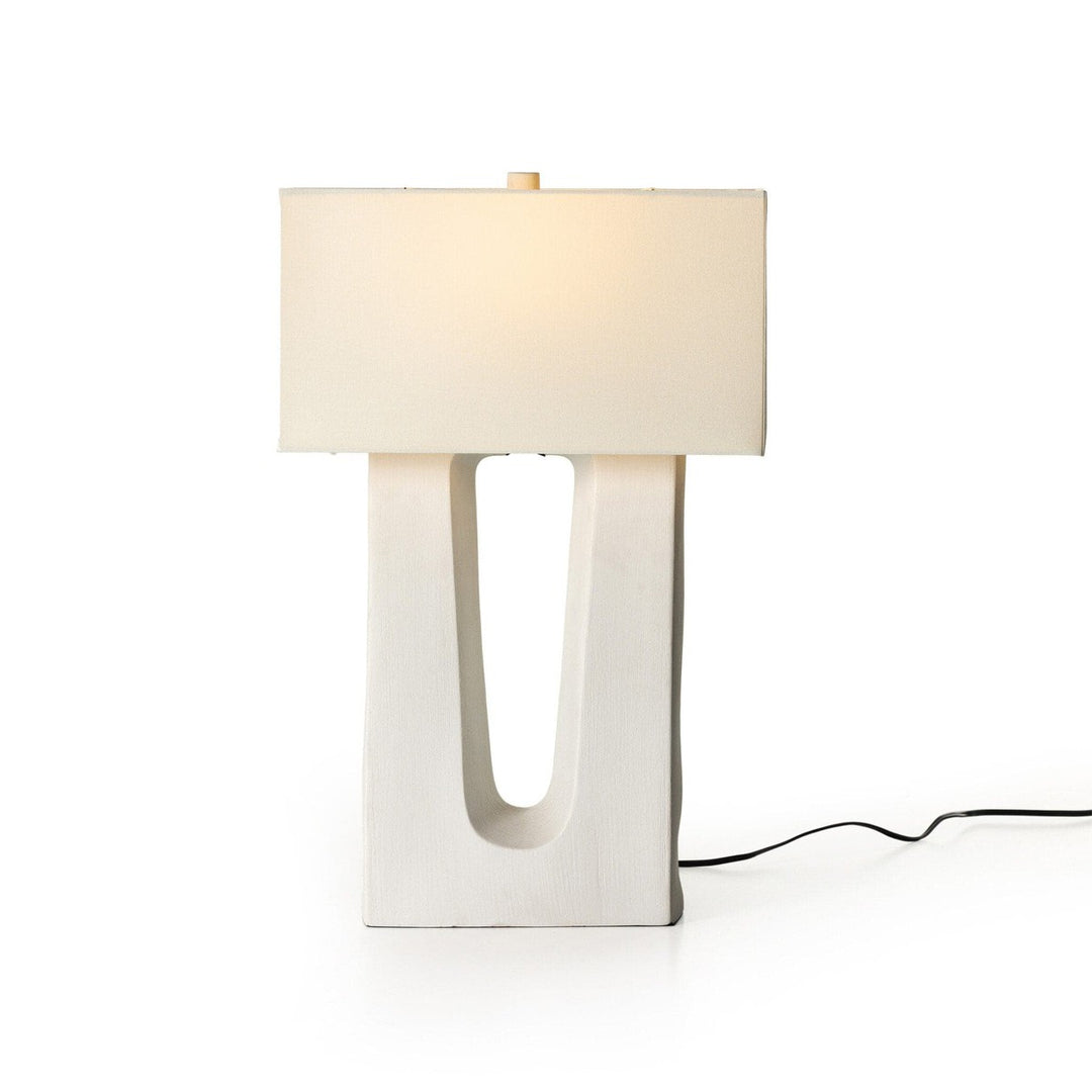 Curtis Table Lamp - Matte White Porcelain Ceramic