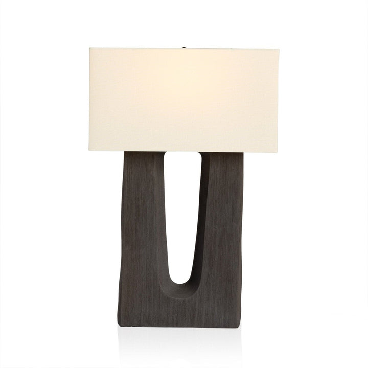 Curtis Table Lamp - Textured Matte Black Porcelain Ceramic