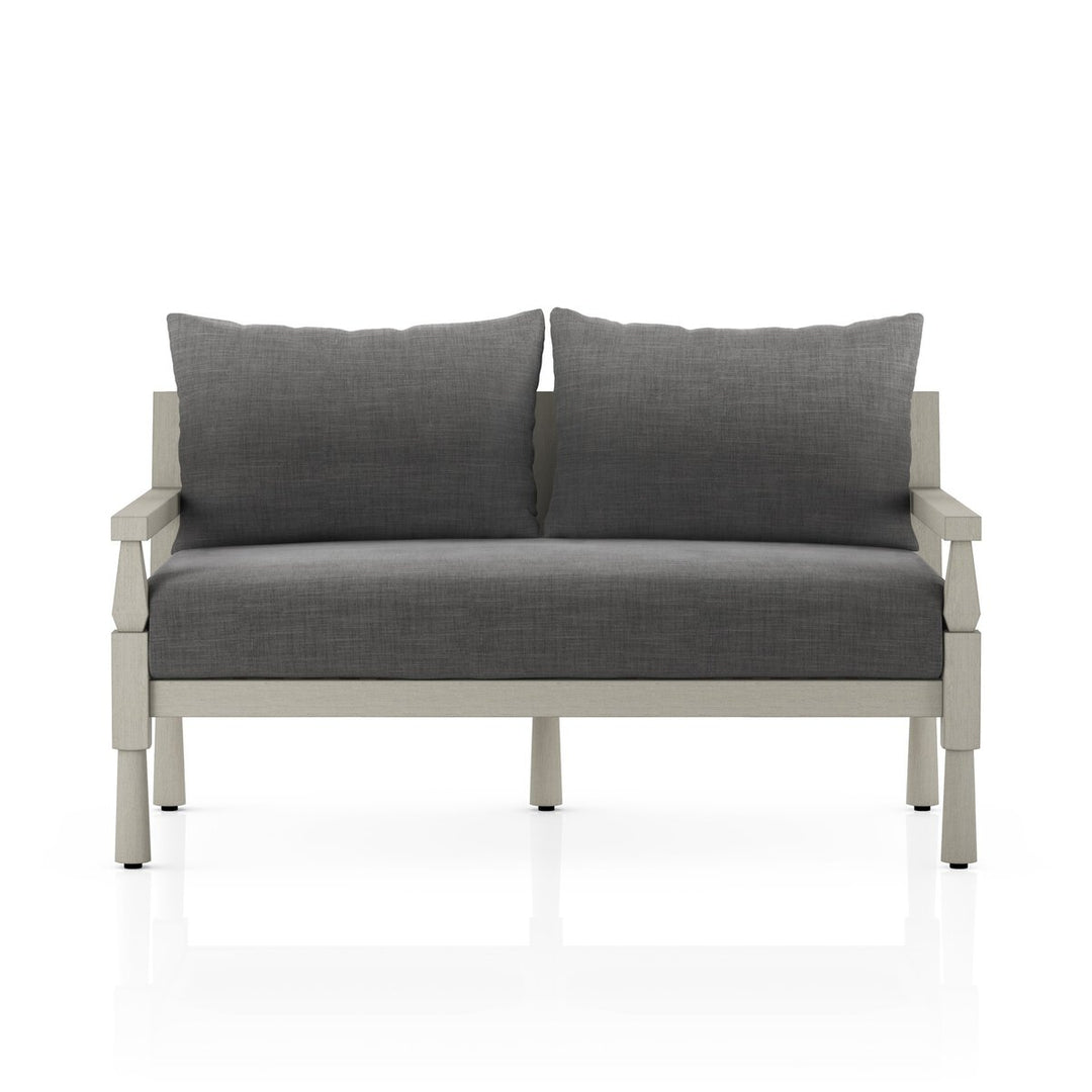 Warner Outdoor Sofa - Charcoal - Weathered Grey - 56"