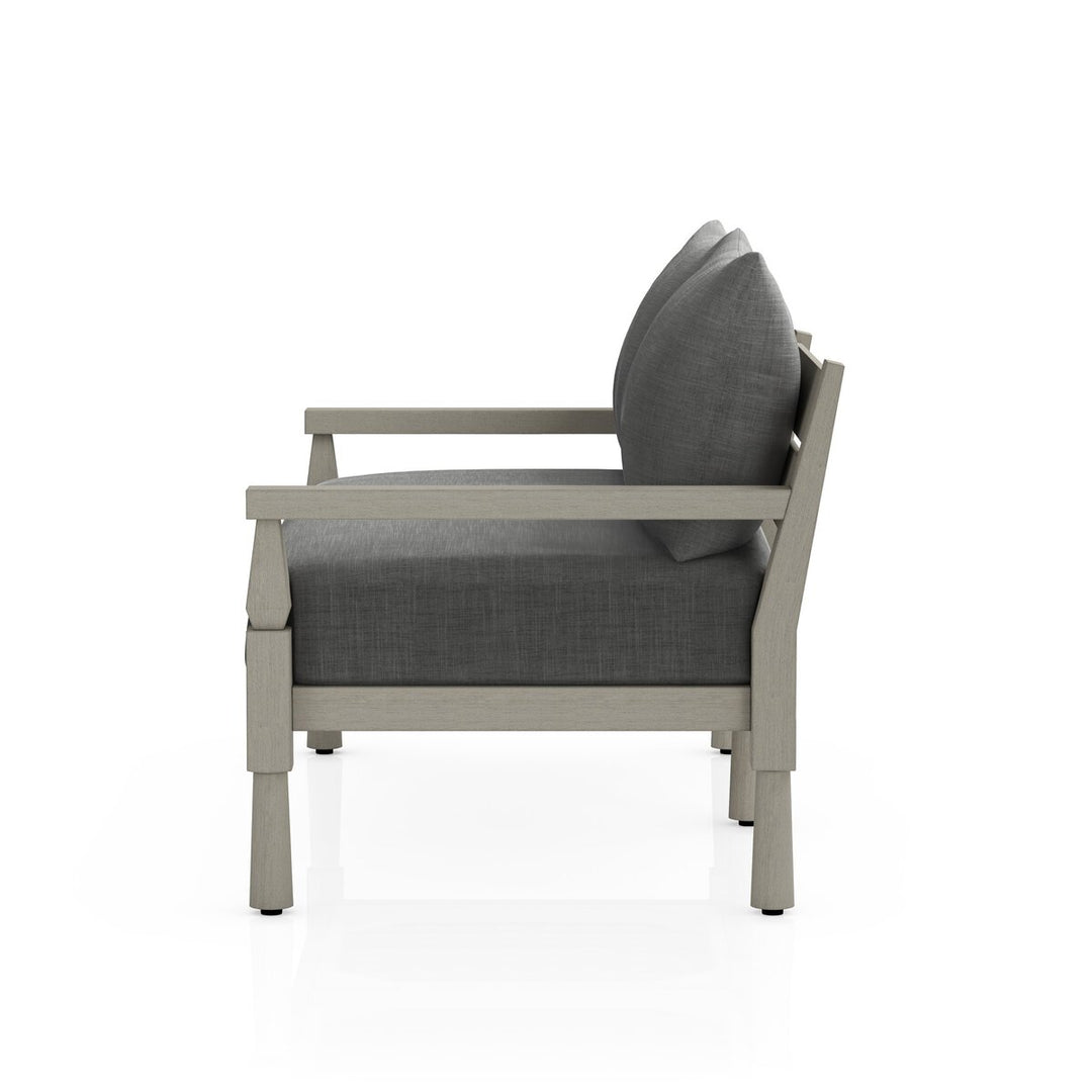 Warner Outdoor Sofa - Charcoal - Weathered Grey - 56"