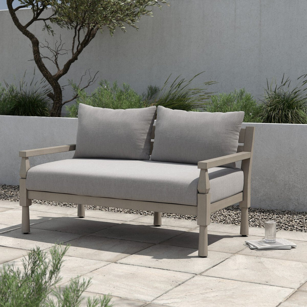 Warner Outdoor Sofa - Stone Grey - Weathered Grey - 56"