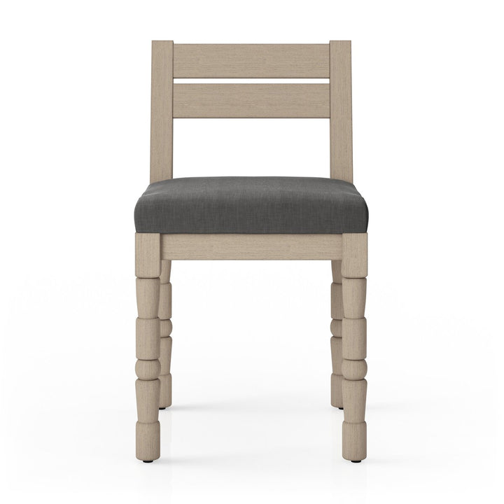 Warner Outdoor Dining Chair - Charcoal - Washed Brown