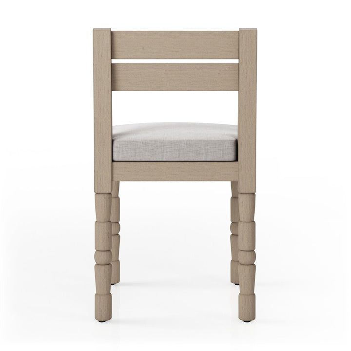 Warner Outdoor Dining Chair - Stone Grey - Washed Brown