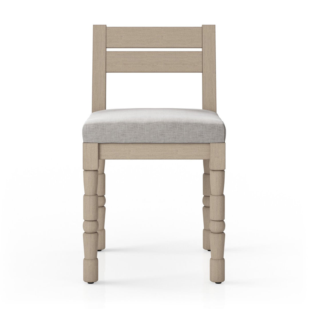 Warner Outdoor Dining Chair - Stone Grey - Washed Brown