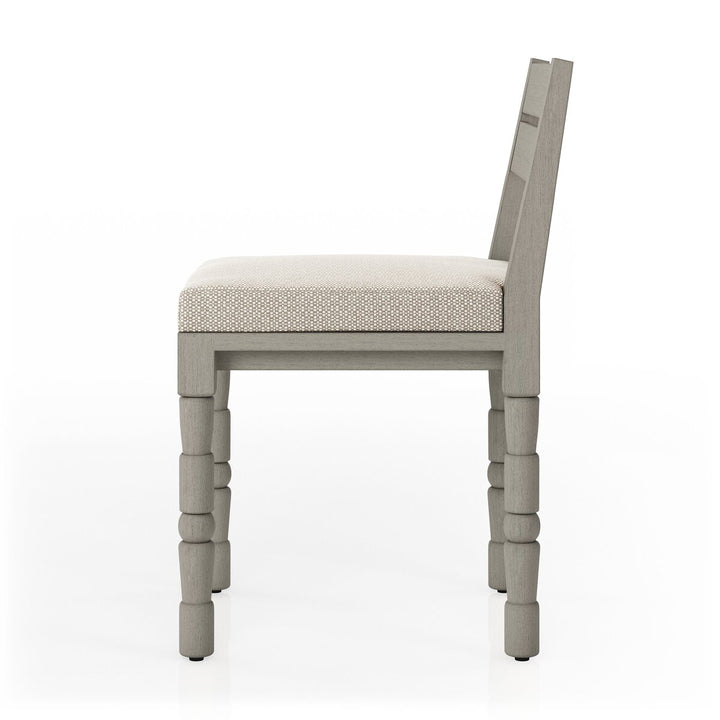 Warner Outdoor Dining Chair - Faye Sand - Weathered Grey