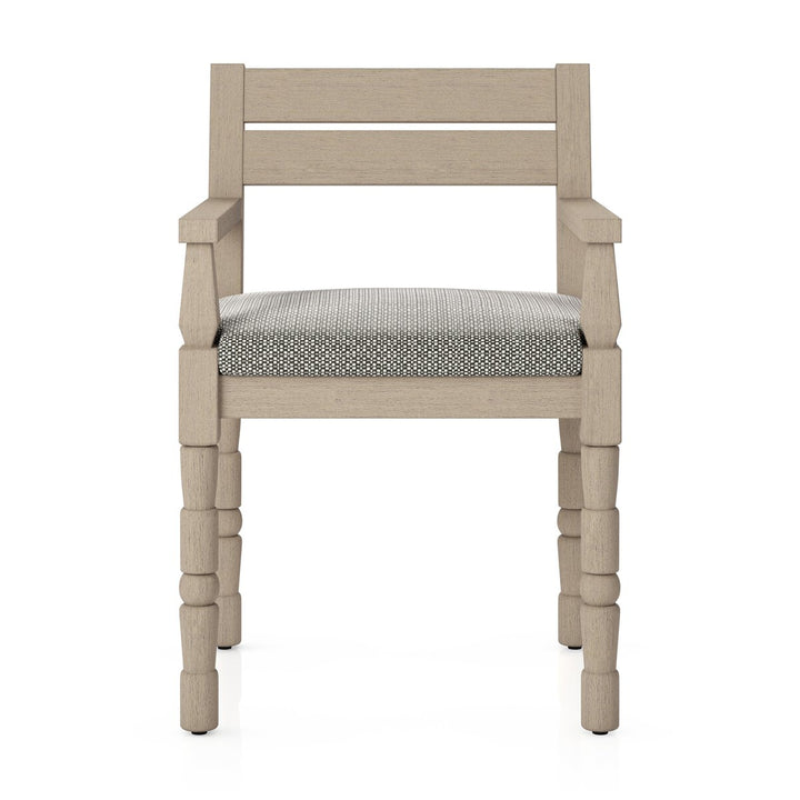 Warner Outdoor Dining Armchair - Faye Ash - Washed Brown