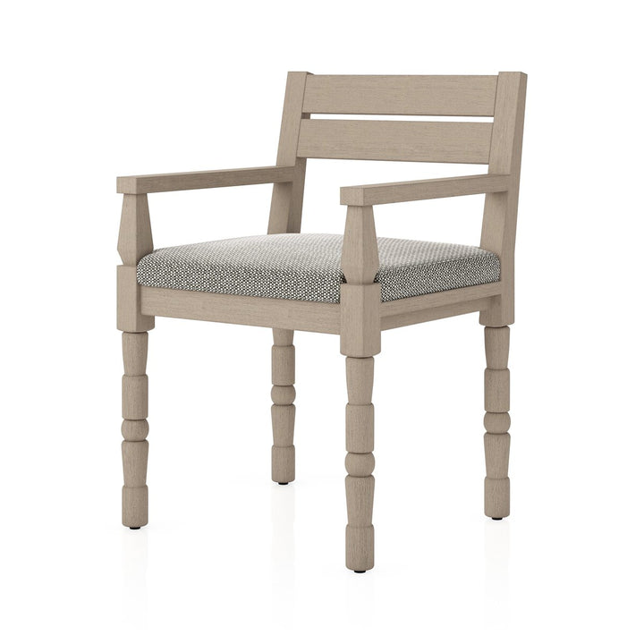 Warner Outdoor Dining Armchair - Faye Ash - Washed Brown