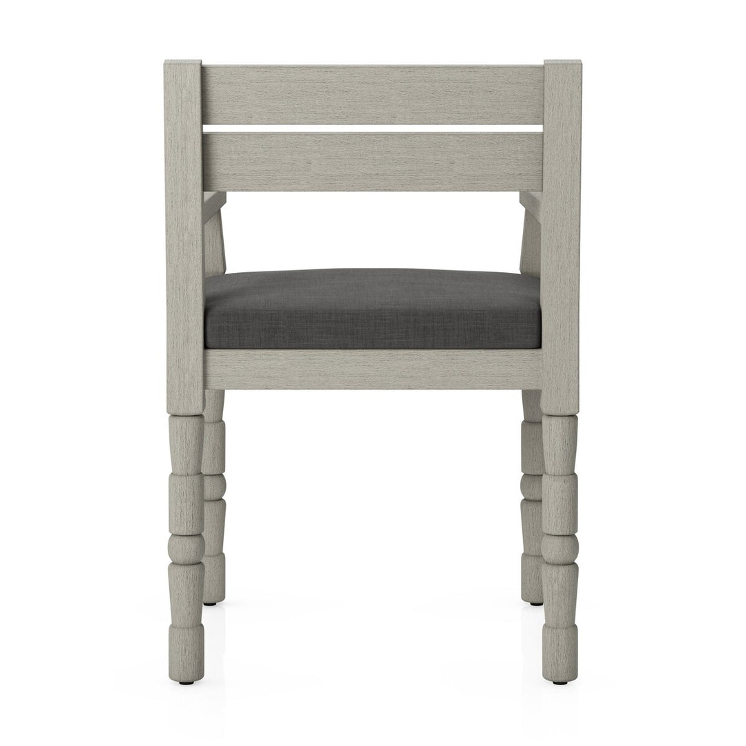 Warner Outdoor Dining Armchair - Charcoal - Weathered Grey