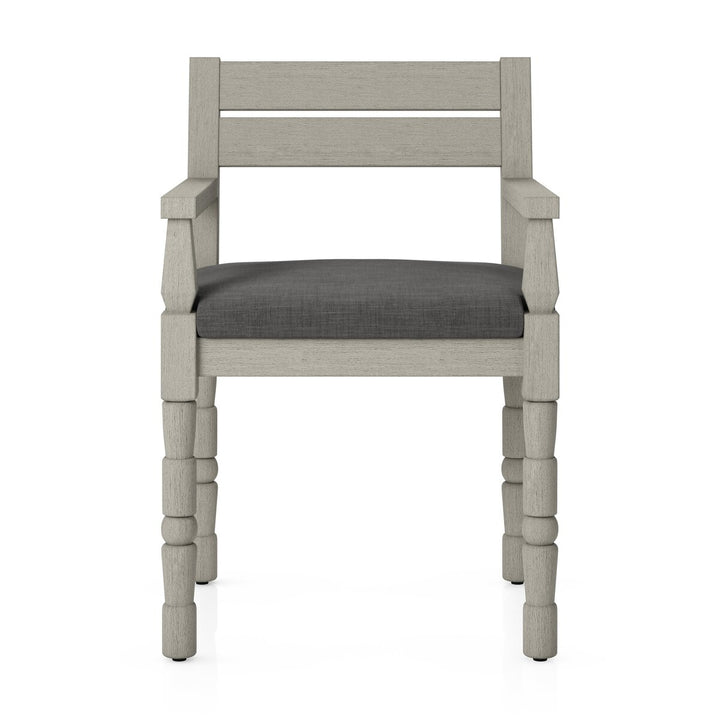 Warner Outdoor Dining Armchair - Charcoal - Weathered Grey