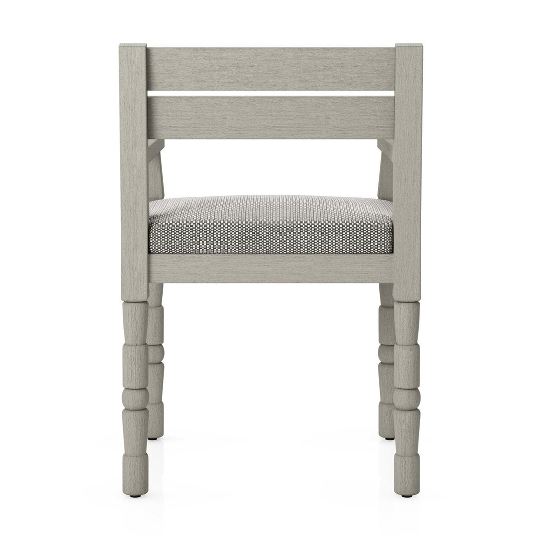 Warner Outdoor Dining Armchair - Faye Ash - Weathered Grey