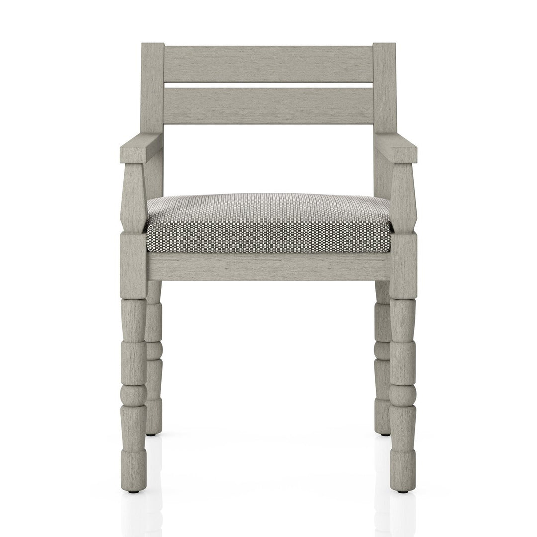 Warner Outdoor Dining Armchair - Faye Ash - Weathered Grey