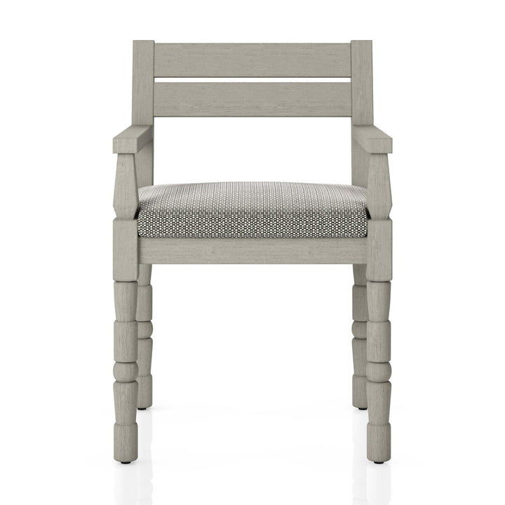 Warner Outdoor Dining Armchair - Faye Ash - Weathered Grey