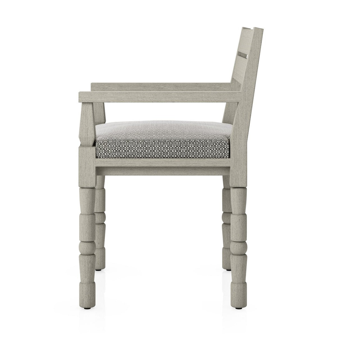 Warner Outdoor Dining Armchair - Faye Ash - Weathered Grey