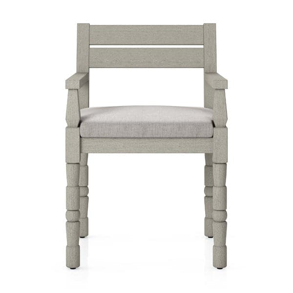 Waller Outdoor Dining Armchair-Four Hands-FH-228981-001-Dining ChairsCharcoal / Washed Brown-Fsc-39-France and Son