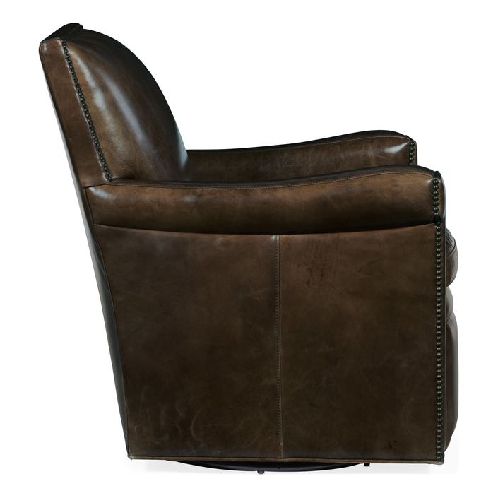 Jilian Swivel Club Chair-Hooker-HOOKER-CC419-SW-085-Lounge ChairsHuntington Morrison-6-France and Son