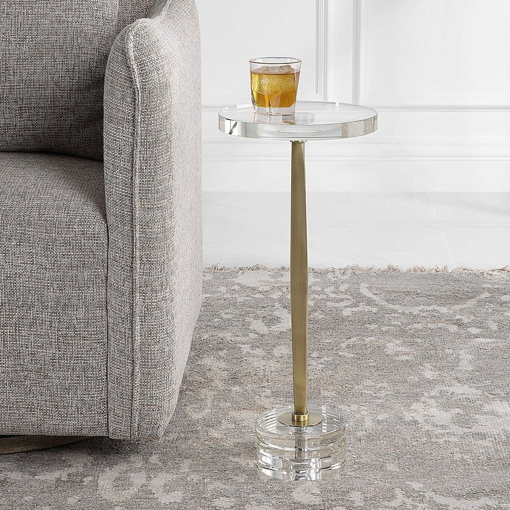 Groove Crystal Drink Table-Uttermost-UTTM-22908-Side Tables-2-France and Son