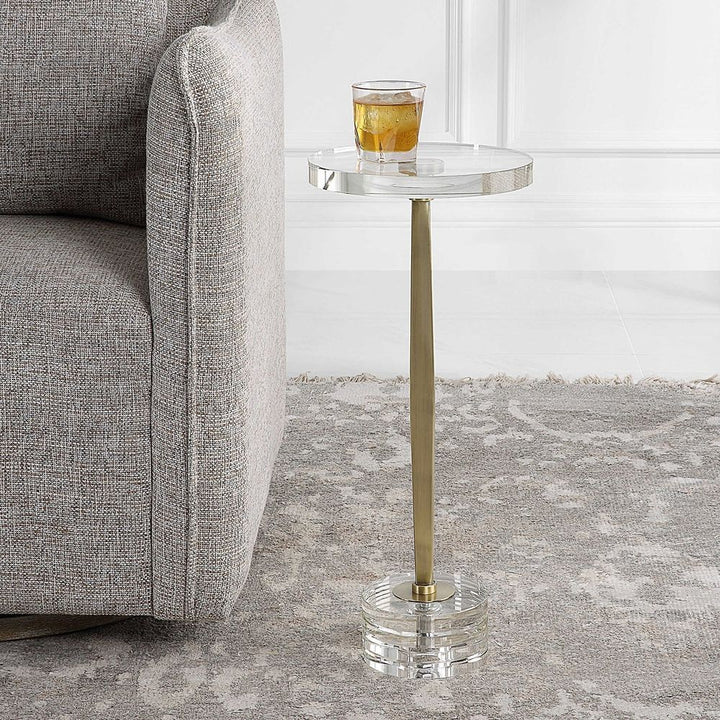 Groove Crystal Drink Table-Uttermost-UTTM-22908-Side Tables-2-France and Son