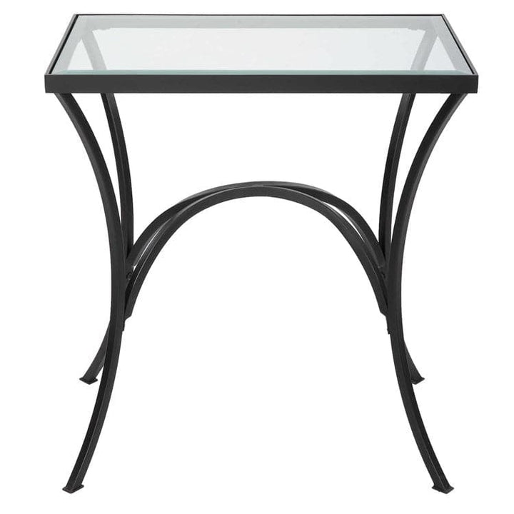 Alayna Gold End Table-Uttermost-UTTM-22911-Side TablesSleek Satin Black-3-France and Son