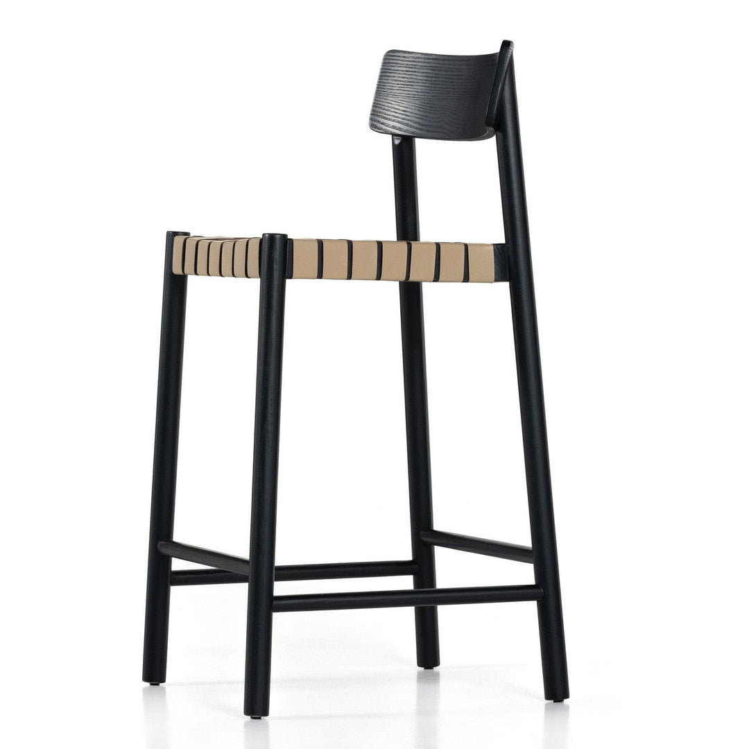 Harley Counter Stool - Almond Leather Blend