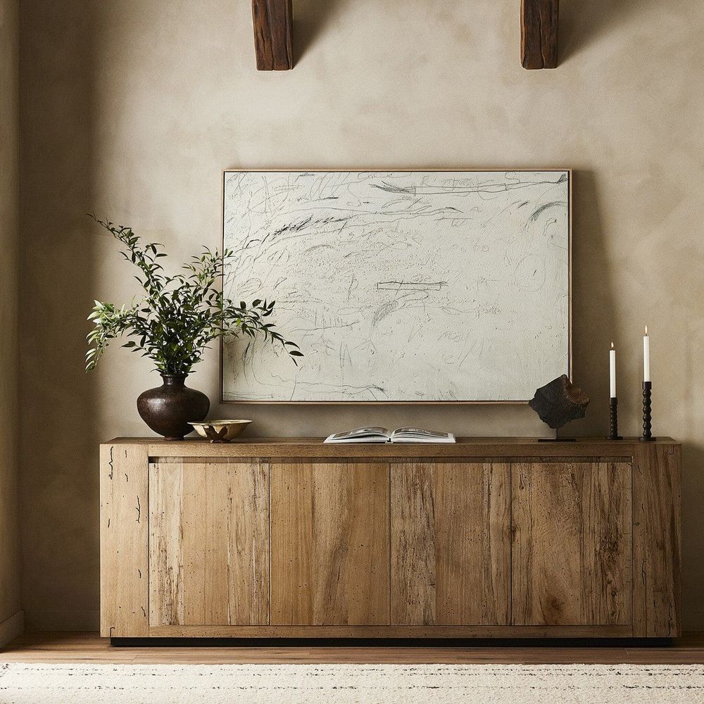 Sideboards & Credenzas Asher Sideboard - Rustic Wormwood Oak