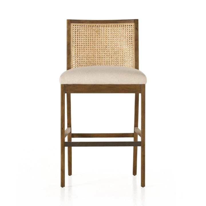 Amelia Cane Armless Bar Stool - Savile Flax