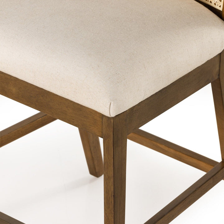 Amelia Cane Armless Counter Stool - Savile Flax