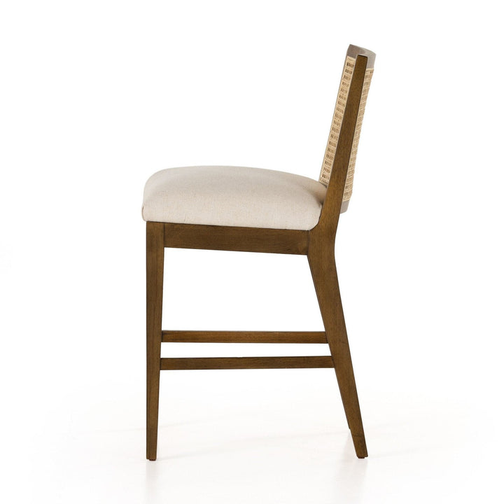 Amelia Cane Armless Counter Stool - Savile Flax