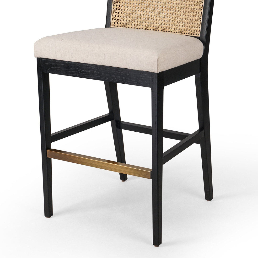 Amelia Cane Armless Bar Stool - Savile Flax