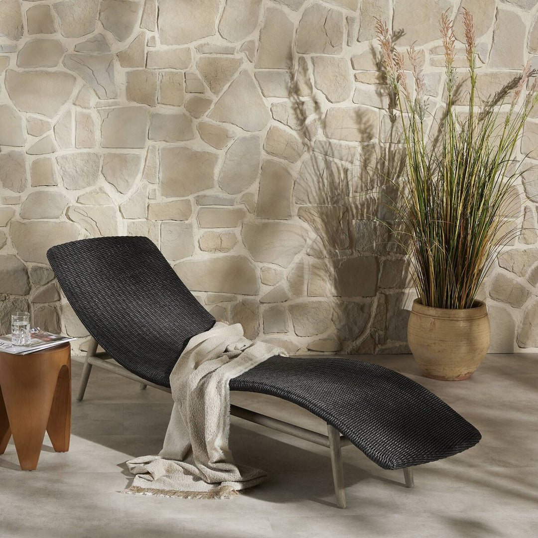 Nadia Outdoor Chaise - Vintage Coal