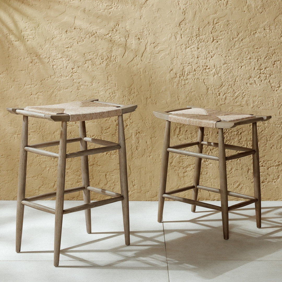 Robin Outdoor Dining Stool - Vintage White