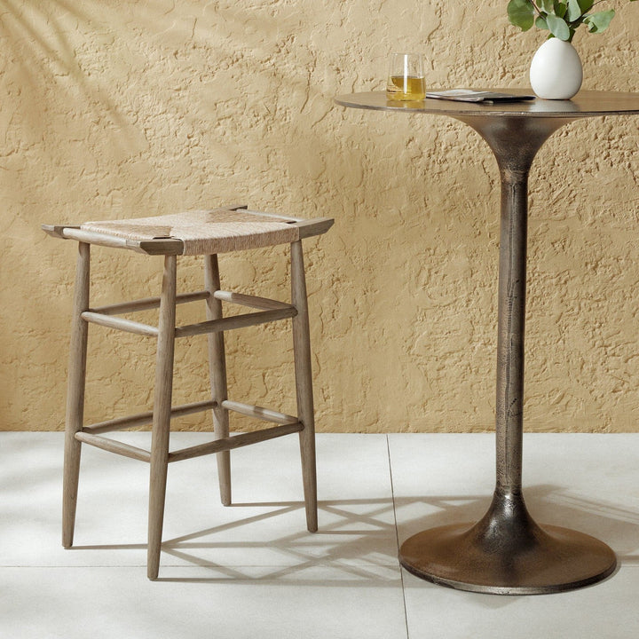 Robin Outdoor Dining Stool - Vintage White