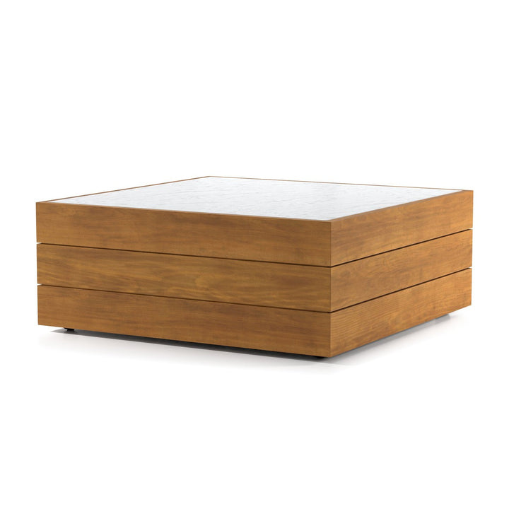 Emerson Outdoor Coffee Table - White Marble