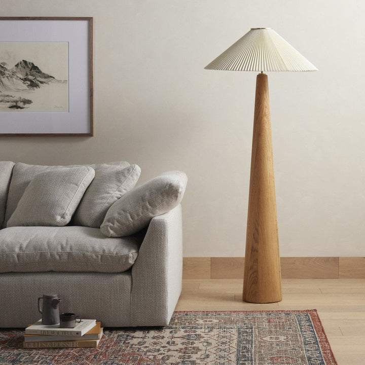 Naomi Floor Lamp - Light Oak