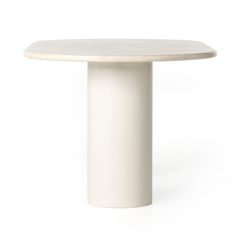 Ashby Oval Dining Table - Cream Marble