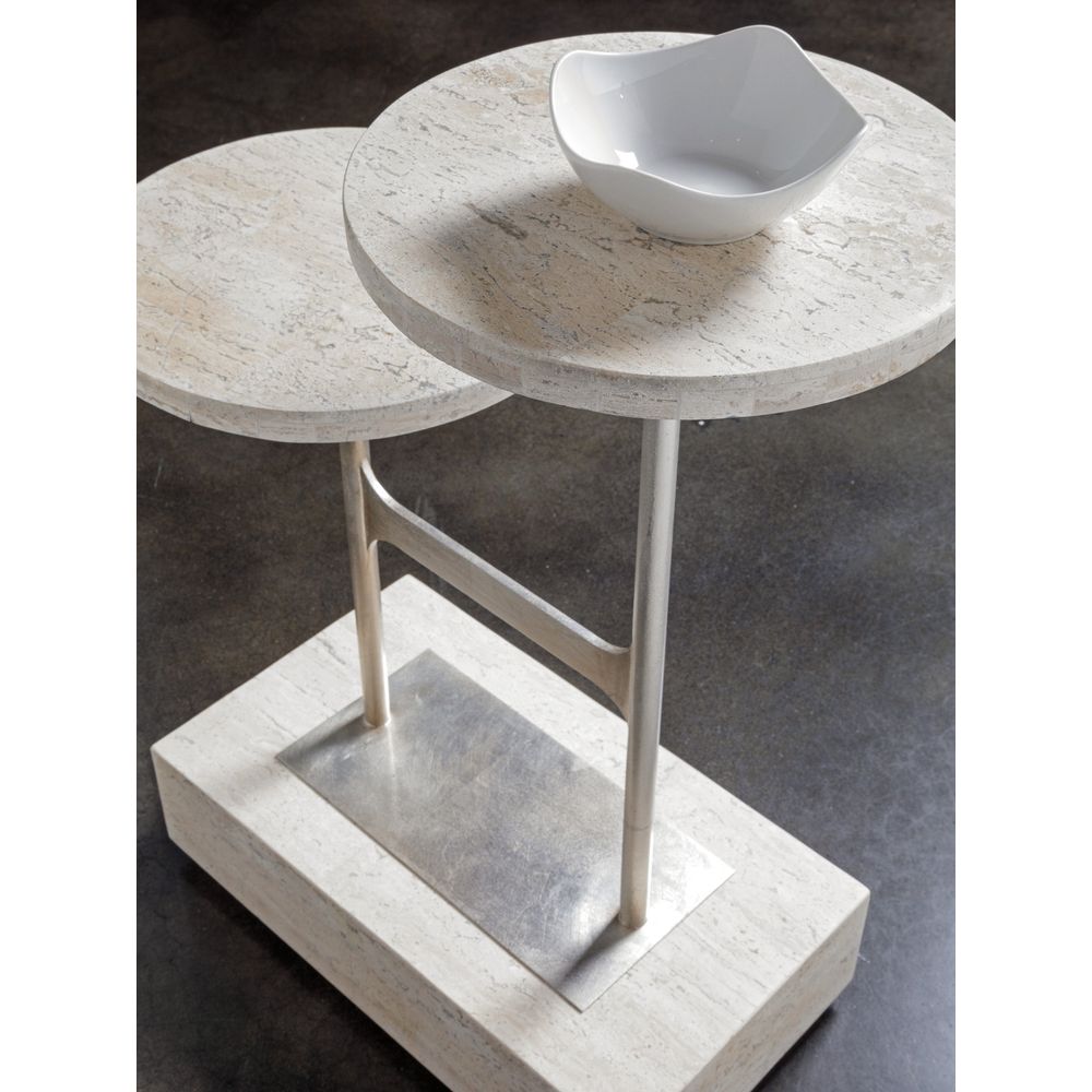 Side Tables Cirque Tiered Rect Spot Table - Champagne