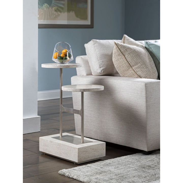 Side Tables Cirque Tiered Rect Spot Table - Champagne