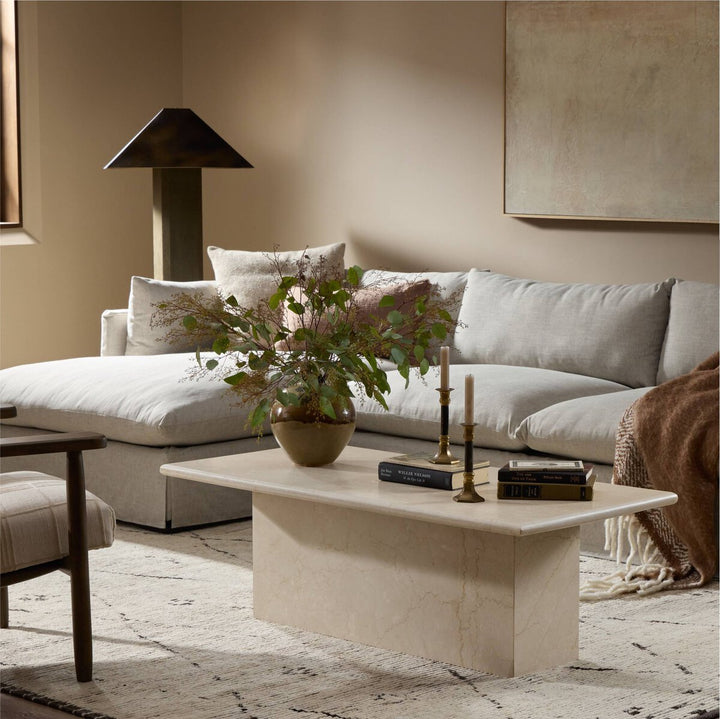 Anden Coffee Table - Cream Marble