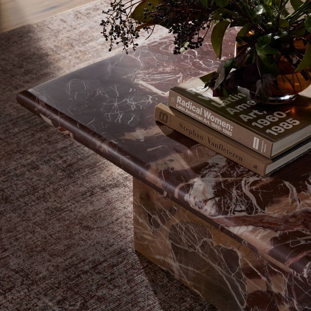Arum Coffee Table - Merlot Marble