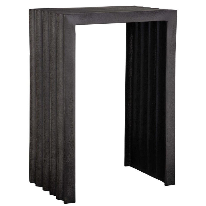 Uttermost In The Groove Aluminum Accent Table-Uttermost-UTTM-22963-Side Tables-4-France and Son