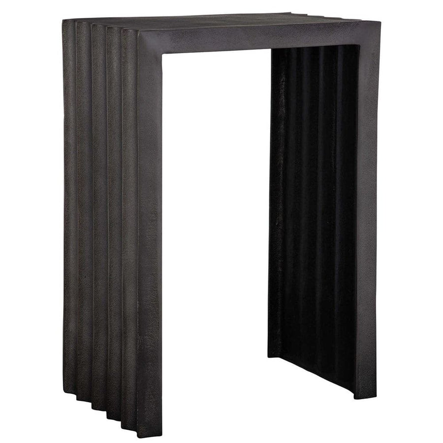 Uttermost In The Groove Aluminum Accent Table-Uttermost-UTTM-22963-Side Tables-4-France and Son
