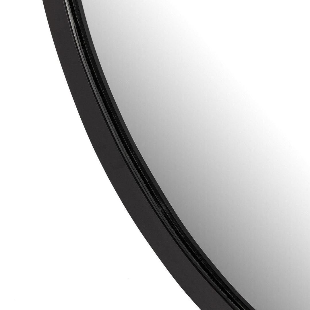 Hale Round Mirror - Black Aluminum