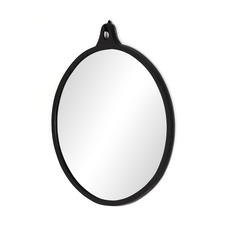 Hale Round Mirror - Black Aluminum